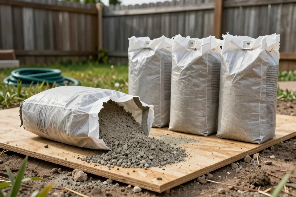 What's the easiest way to mix several bags of concrete?