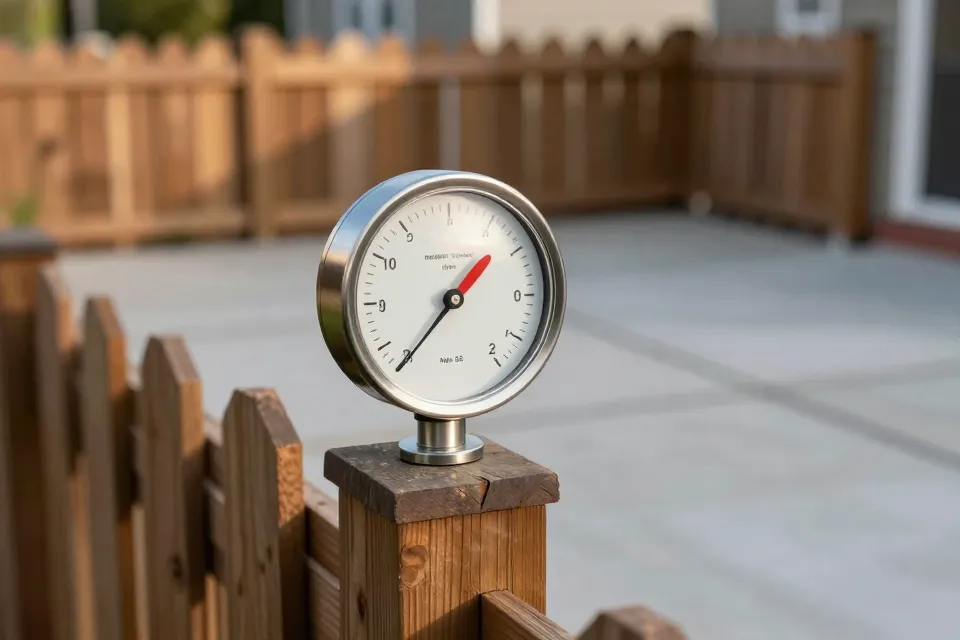 Above what air temperature is it generally safe to pour a patio?