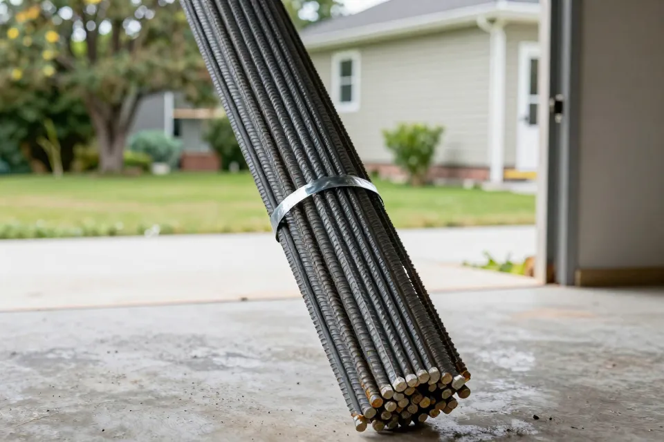 In a 4-inch patio slab, how deep should the rebar sit?
