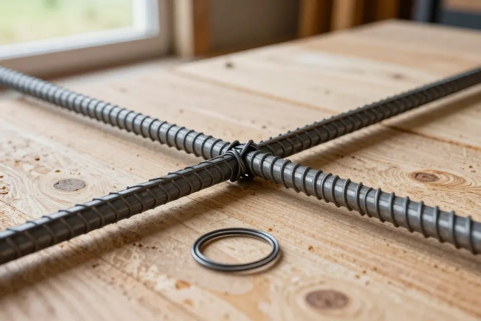 Why are rebar ties used at intersections?
