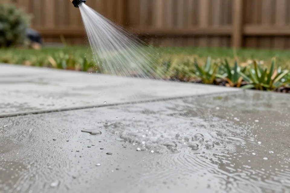 How long should new concrete be kept moist?