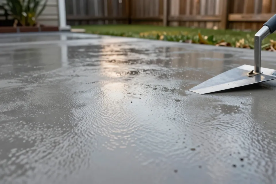 A typical patio slab usually needs how many trowel passes?