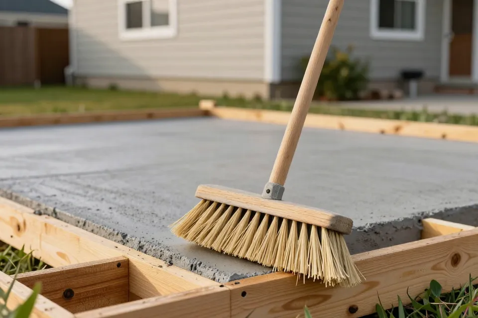 Brooming fresh concrete too early usually causes…