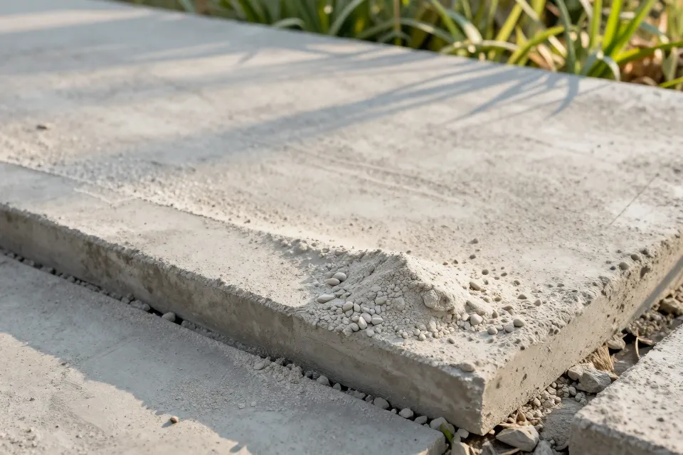 A dusty, powdery surface on new concrete is often caused by…