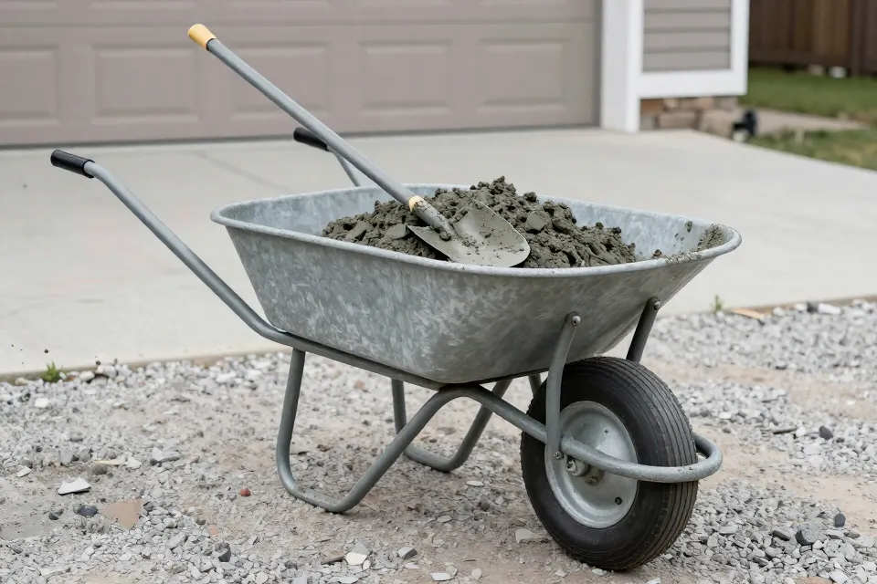 What color does properly mixed wet concrete look?