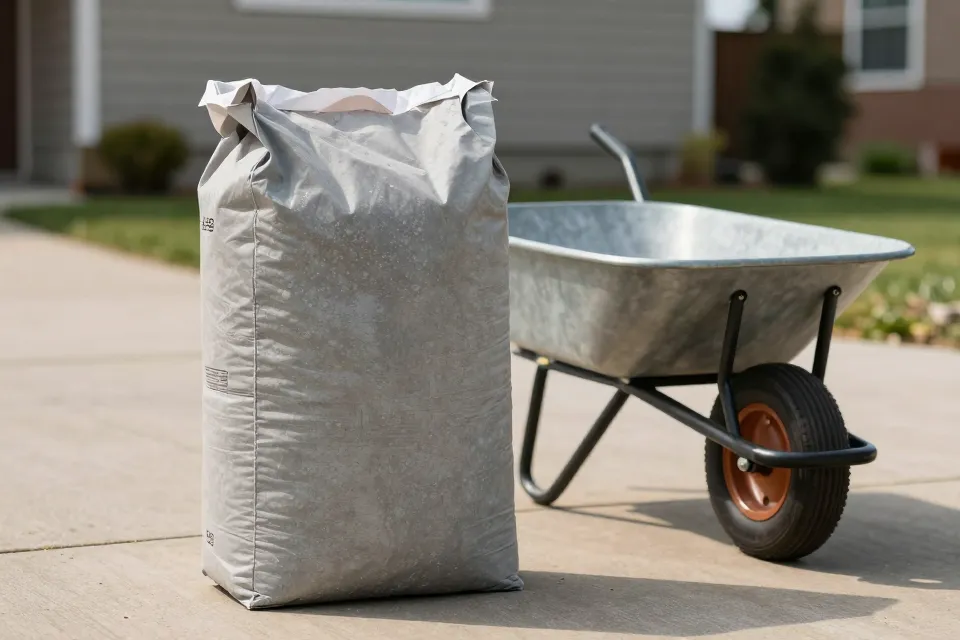 Premixed concrete in a bag usually contains which combination?