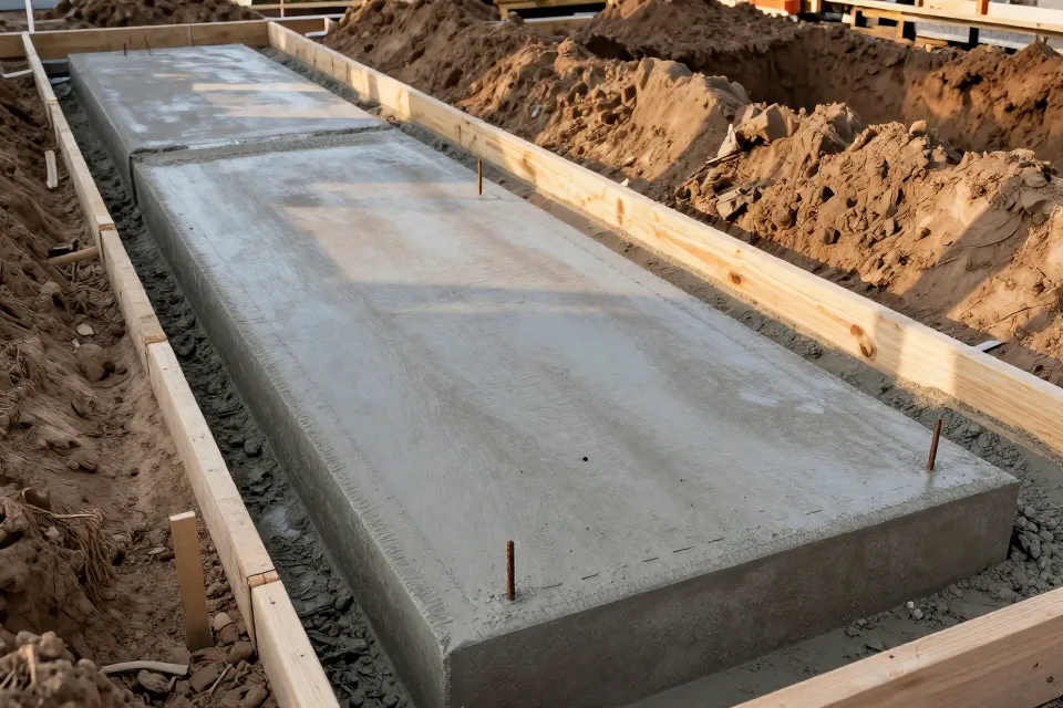 What is the main purpose of a concrete footing?