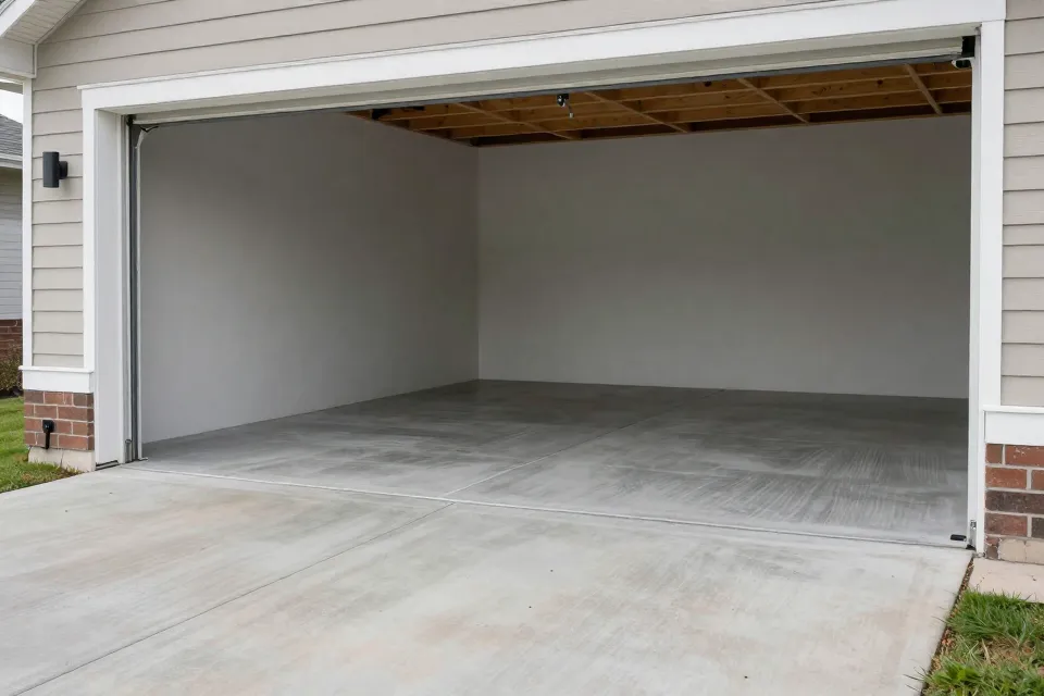 Why do garage slabs usually need a stronger concrete mix than driveways?