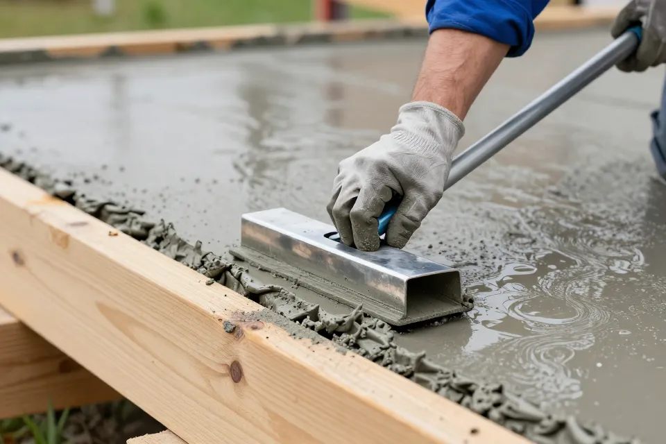 A finisher overworks the surface while troweling. What's the likely result?