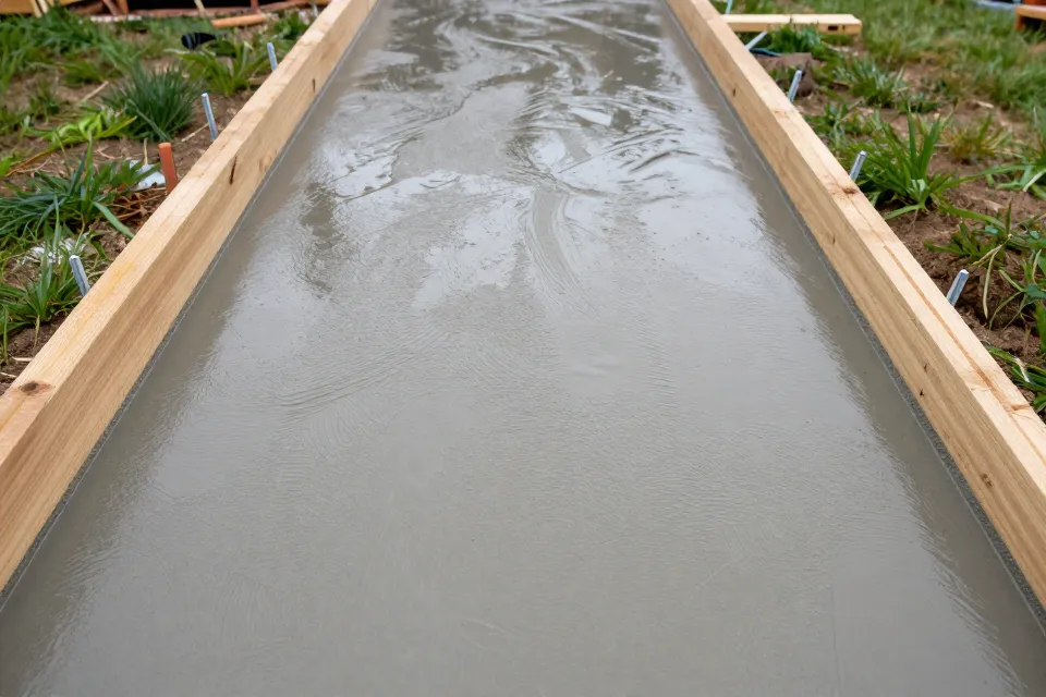 Which tool is used to level fresh concrete right after it is poured?