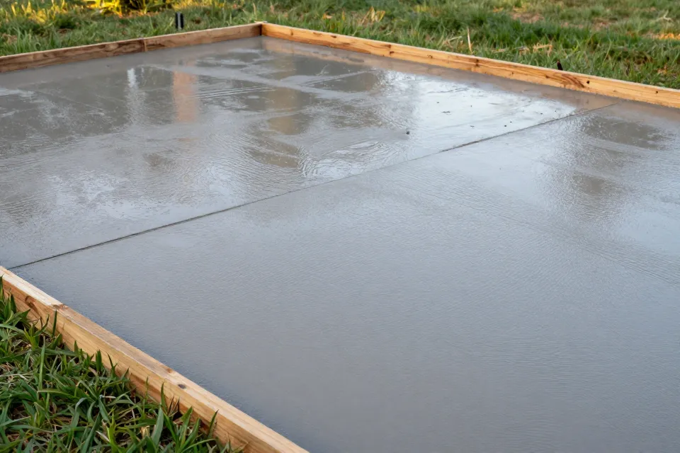 What tool is used to smooth a freshly poured concrete surface?