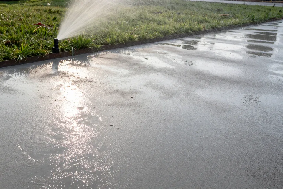 Fine cracks soon after pouring are usually from: