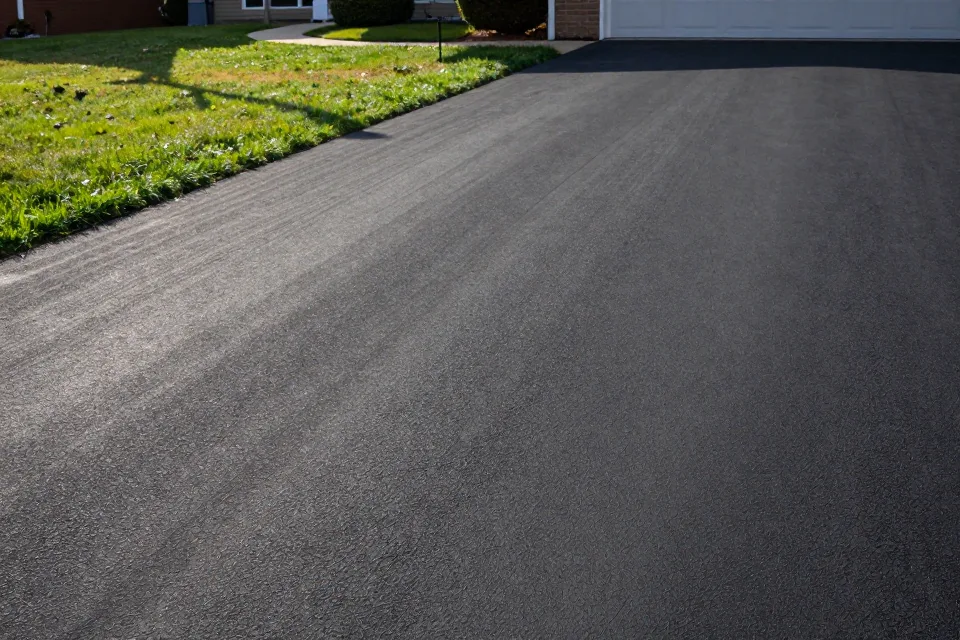 On an asphalt driveway, dark soft spots usually mean: