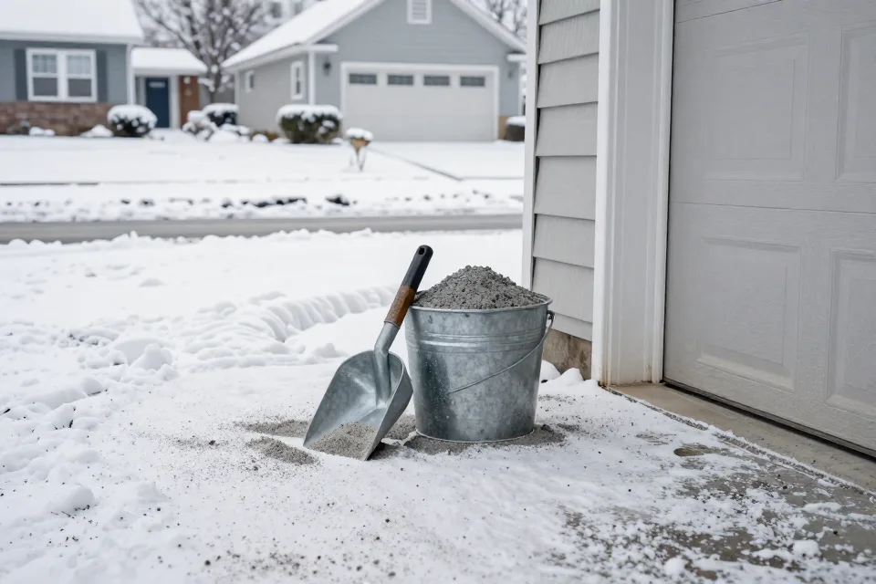 When clearing snow, avoid: