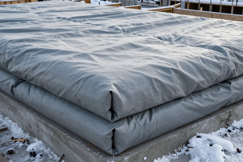 In freezing weather, the contractor pours anyway. What should the crew do?