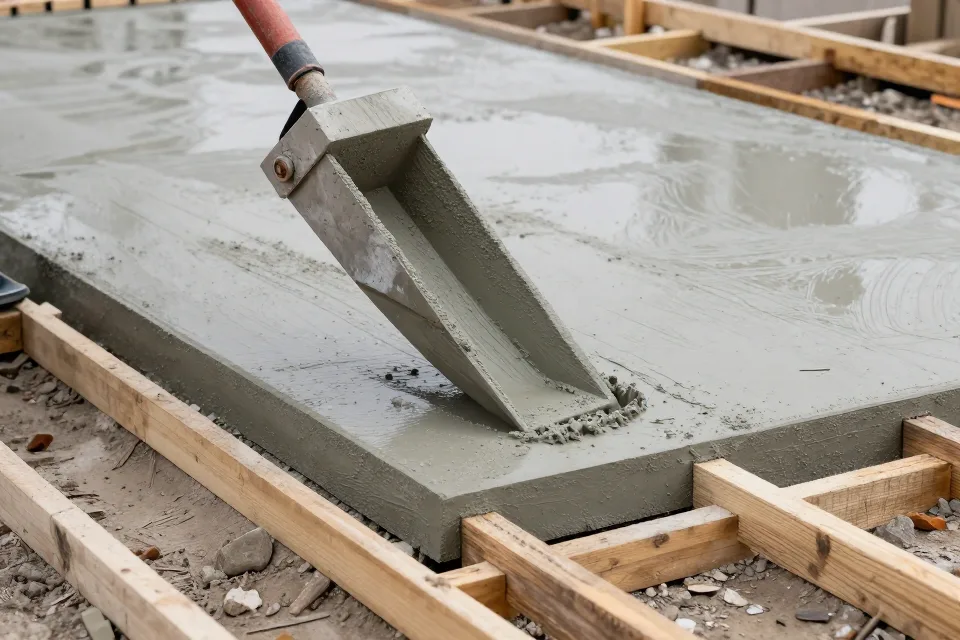 The crew pours half the slab, stops for hours, then pours the rest. This creates: