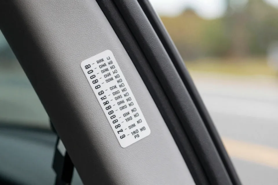 Tire Pressure: What the Numbers on the Door Sticker Mean